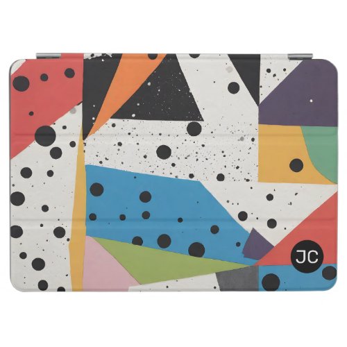 Collage Paper Black Dots iPad Air Cover
