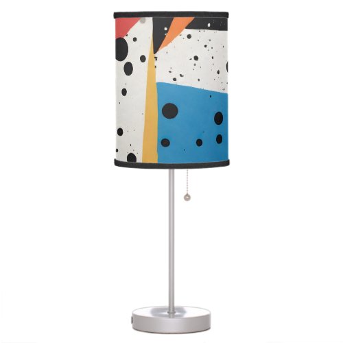Collage Paper Black Dots Table Lamp
