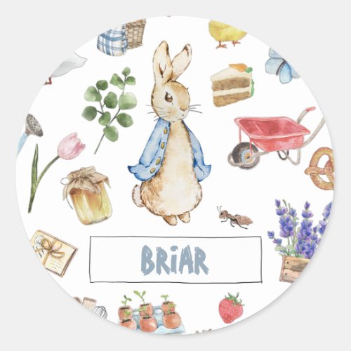 Collage Peter the Rabbit Classic Round Sticker