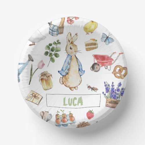Collage Peter the Rabbit Paper Bowls