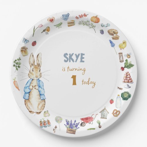 Collage Peter the Rabbit Paper Plates