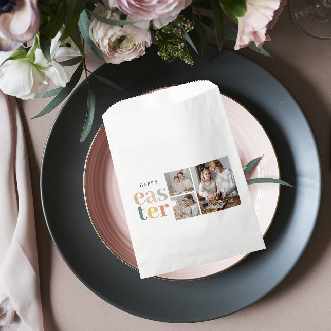 Collage Photo And Colorful Easter | Holiday Gift Favor Bag (Creator Uploaded)