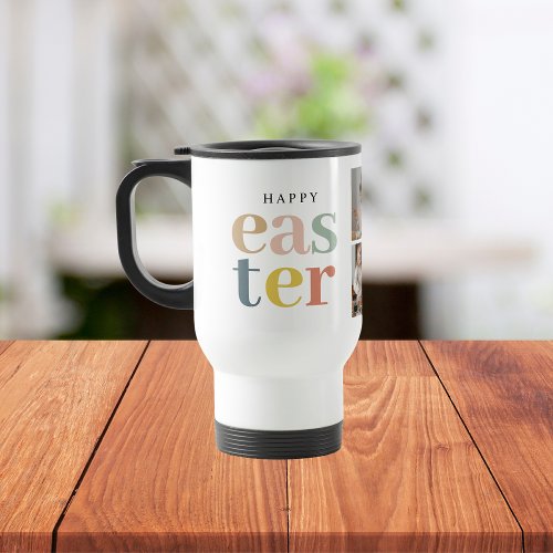 Collage Photo And Colorful Easter  Holiday Gift Travel Mug