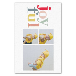Collage Photo And Colorful Joyful | Holiday Gift Tissue Paper