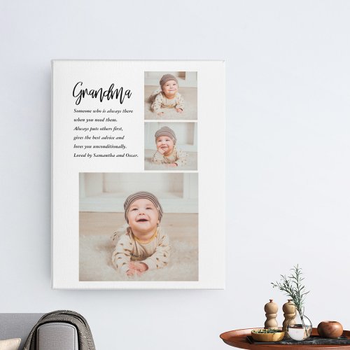 Collage Photo  Best Grandma Ever Best Beauty Gift Canvas Print