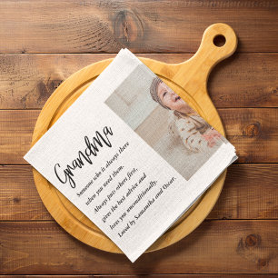 Collage Photo & Best Grandma Ever Best Beauty Gift Kitchen Towel
