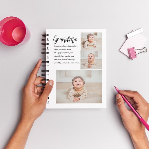 Collage Photo  Best Grandma Ever Best Beauty Gift Notebook