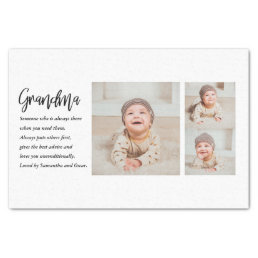 Collage Photo &amp; Best Grandma Ever Best Beauty Gift Tissue Paper