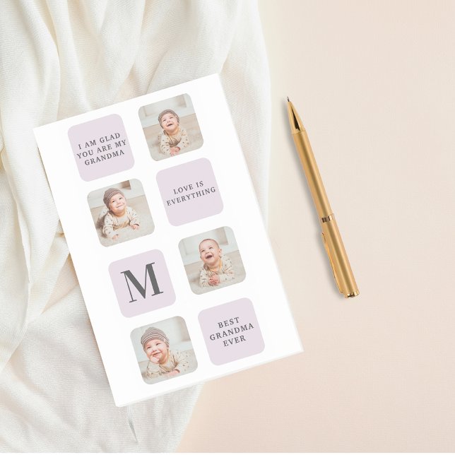 Collage Photo & Best Grandma Ever Best Purple Gift Post-it Notes (Creator Uploaded)