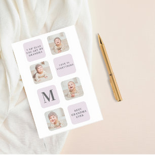 Collage Photo & Best Grandma Ever Best Purple Gift Post-it Notes