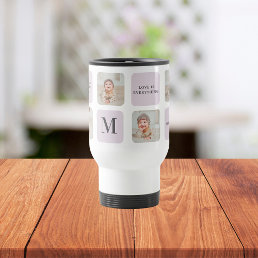 Collage Photo &amp; Best Grandma Ever Best Purple Gift Travel Mug