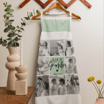 Collage Photo Best Grandpa Ever Pastel Mint Gift Apron<br><div class="desc">This beautiful collage photo is the perfect way to express your love for your grandpa. Featuring the heartfelt message "We love you grandpa" in elegant lettering against a soothing pastel mint background, this piece captures the warmth and affection you feel for your grandpa. The collage design allows you to include...</div>