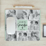 Collage Photo Best Grandpa Ever Pastel Mint Gift Mouse Pad<br><div class="desc">This beautiful collage photo is the perfect way to express your love for your grandpa. Featuring the heartfelt message "We love you grandpa" in elegant lettering against a soothing pastel mint background, this piece captures the warmth and affection you feel for your grandpa. The collage design allows you to include...</div>