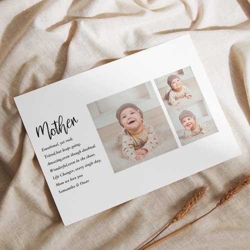 Collage Photo  Best Mother Quote Lovely Gift Holiday Postcard