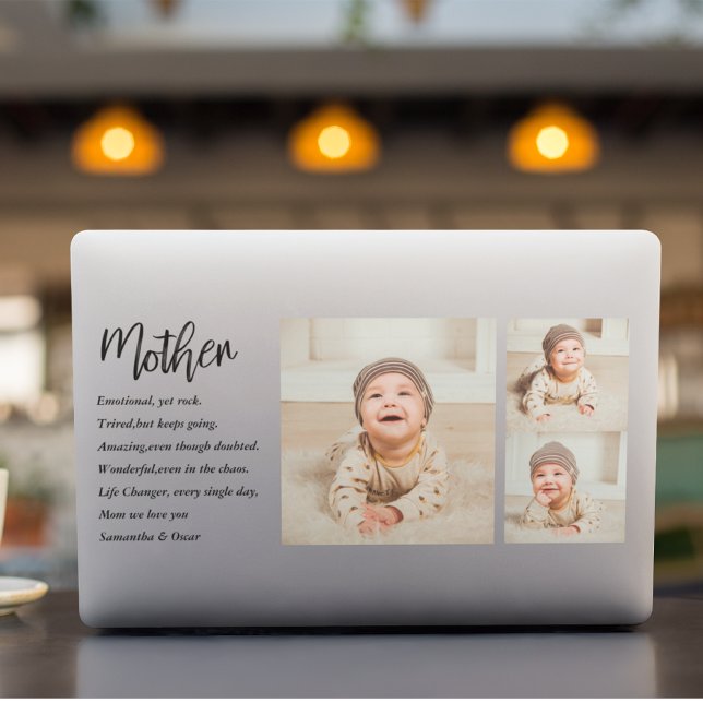 Collage Photo & Best Mother Quote Lovely Gift HP Laptop Skin (Creator Uploaded)