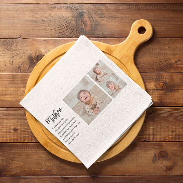 Collage Photo & Best Mother Quote Lovely Gift Kitchen Towel (Creator Uploaded)
