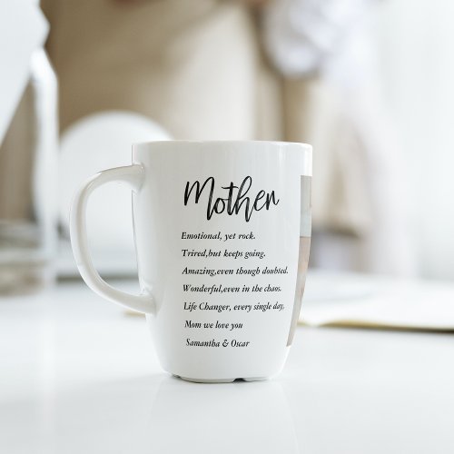 Collage Photo  Best Mother Quote Lovely Gift Latte Mug