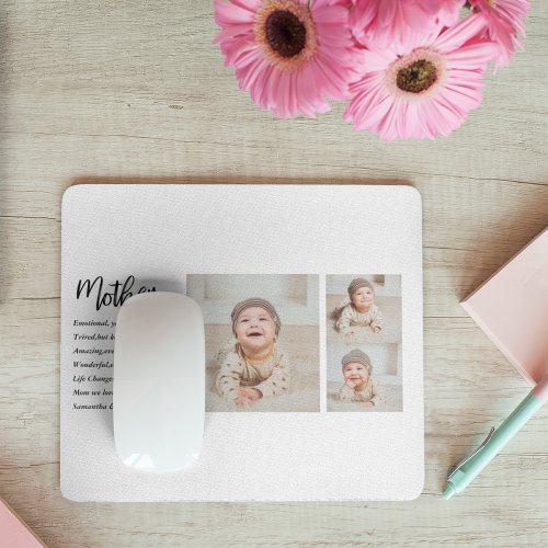 Collage Photo  Best Mother Quote Lovely Gift Mouse Pad