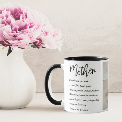 Collage Photo  Best Mother Quote Lovely Gift Mug