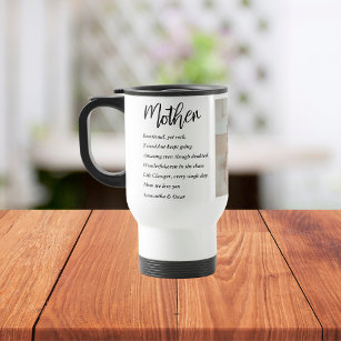 Collage Photo & Best Mother Quote Lovely Gift Travel Mug