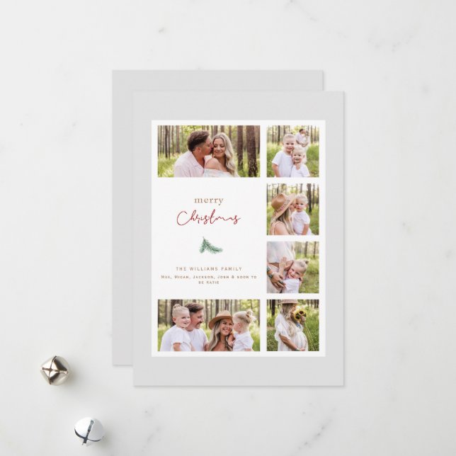 Collage Photo Christmas Card (Front/Back In Situ)