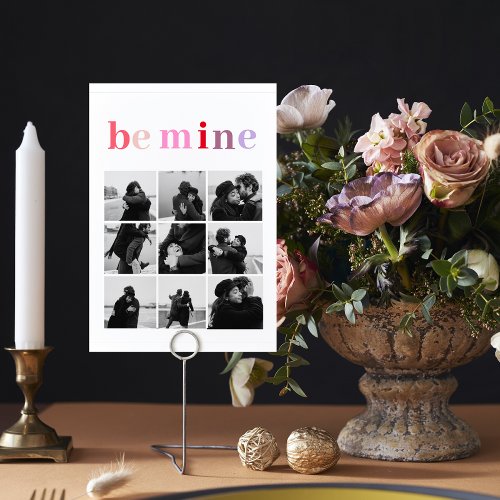 Collage Photo  Colorful Be Mine Valentine Gift