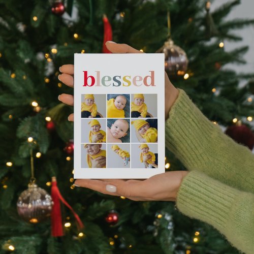 Collage Photo  Colorful Blessed Holiday Gift