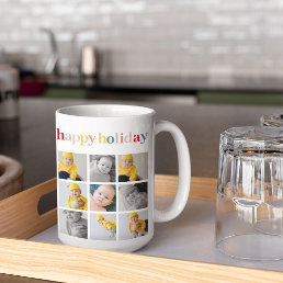 Collage Photo | Colorful Happy Holiday Coffee Mug