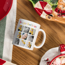 Collage Photo | Colorful Happy Holiday Mug