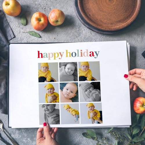 Collage Photo  Colorful Happy Holiday Paper Pad