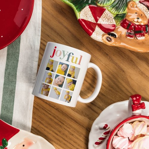 Collage Photo  Colorful Joyful Holiday Gift Mug