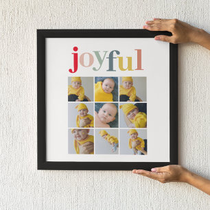 Collage Photo Colorful Joyful Holiday Gift Poster