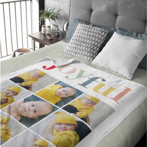 Collage Photo  Colorful Joyful Holiday Gift Sherpa Blanket