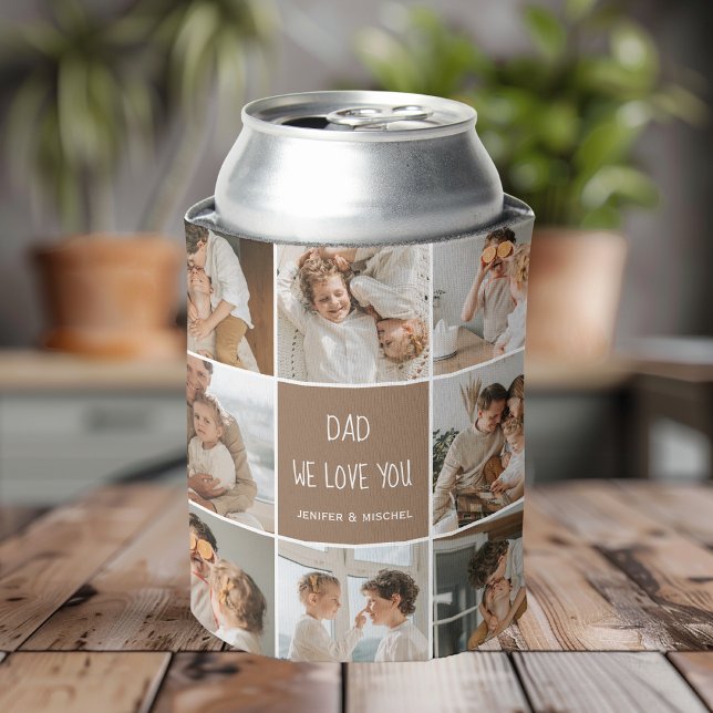 Collage Photo Dad We Love You Happy Fathers Day Can Cooler (Creator Uploaded)