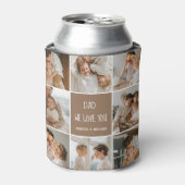 Collage Photo Dad We Love You Happy Fathers Day Can Cooler (Can Front)
