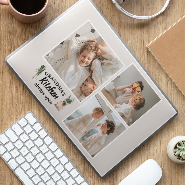 Collage Photo & Grandma Kitchen Is Always Open HP Laptop Skin (Creator Uploaded)