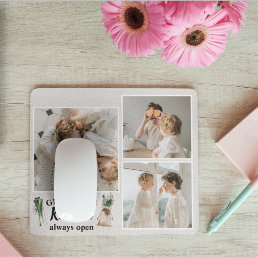 Collage Photo &amp; Grandma Kitchen Is Always Open Mouse Pad