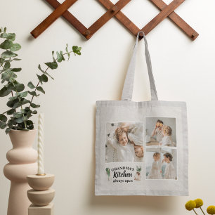Collage Photo & Grandma Kitchen Is Always Open Tote Bag