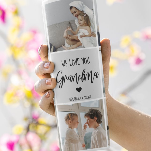 Collage Photo Grey We Love You Grandma Best Gift  Thermal Tumbler (Creator Uploaded)