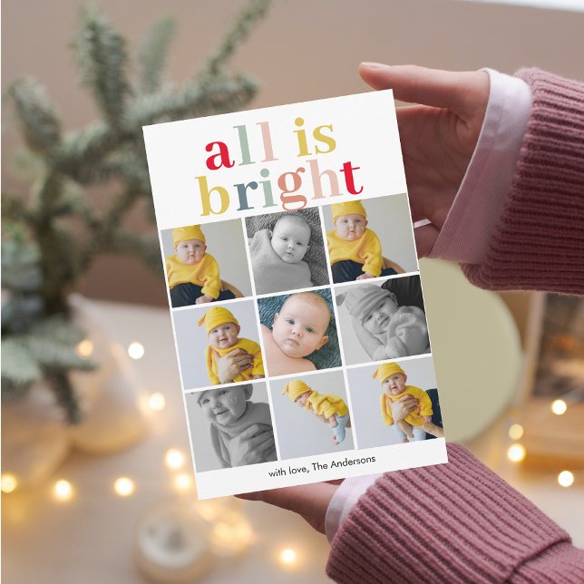 Collage Photo|Happy Holiday Colorful All Is Bright (Creator Uploaded)