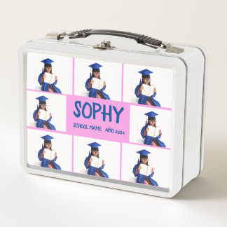 COLLAGE photo Lunchbox ROSE , WHITE To Customize