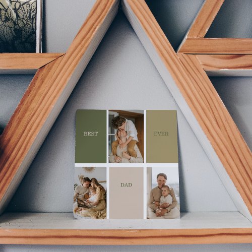 Collage Photo Modern Best Dad Ever Gift