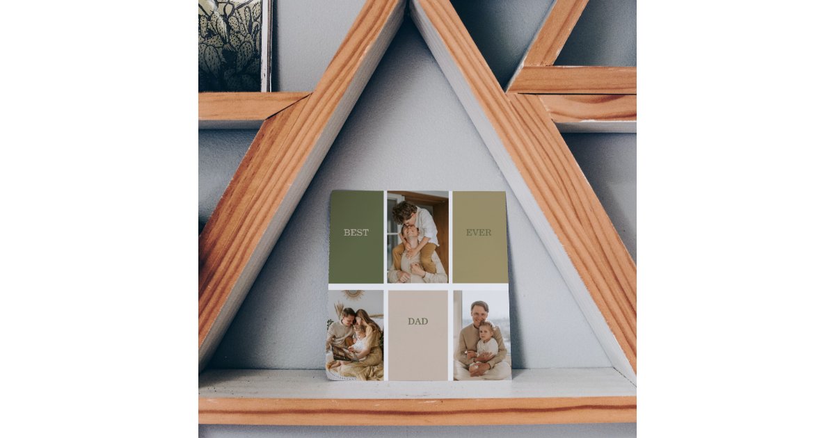 Collage Photo Modern Best Dad Ever Gift