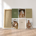 Collage Photo Modern Best Dad Ever Gift Canvas Print<br><div class="desc">A Collage Photo Modern Best Dad Ever Gift is a perfect way to show your appreciation for your dad. This gift consists of a modern-style photo collage, which includes multiple photos of you and your dad, highlighting the special moments and memories you've shared together. The photos are arranged in a...</div>