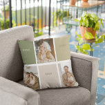 Collage Photo Modern Best Dad Ever Gift Outdoor Pillow<br><div class="desc">A Collage Photo Modern Best Dad Ever Gift is a perfect way to show your appreciation for your dad. This gift consists of a modern-style photo collage, which includes multiple photos of you and your dad, highlighting the special moments and memories you've shared together. The photos are arranged in a...</div>