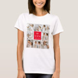 Collage Photo Mom Red We Love You Best Mother Gift T-Shirt