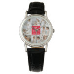 Collage Photo Mom Red We Love You Best Mother Gift Watch