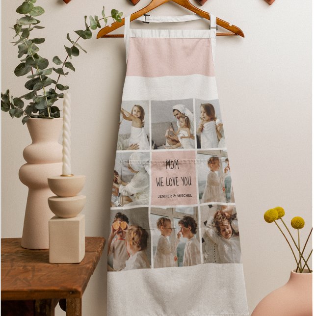 Collage Photo Mom We Love You Best Mother Gift Apron (Creator Uploaded)