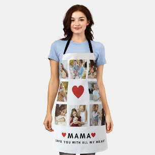 Collage Photo Mom We Love You Best Mother Gift Apron