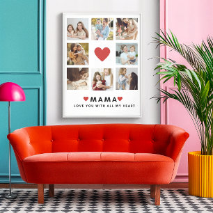 Collage Photo Mom We Love You Best Mother Gift Canvas Print